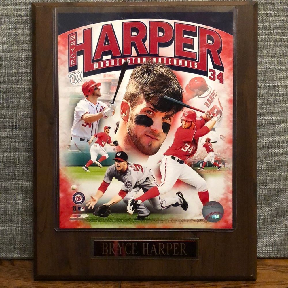 BRYCE HARPER #34 WASHINGTON NATIONALS Bryce Harper MLB Wall Display